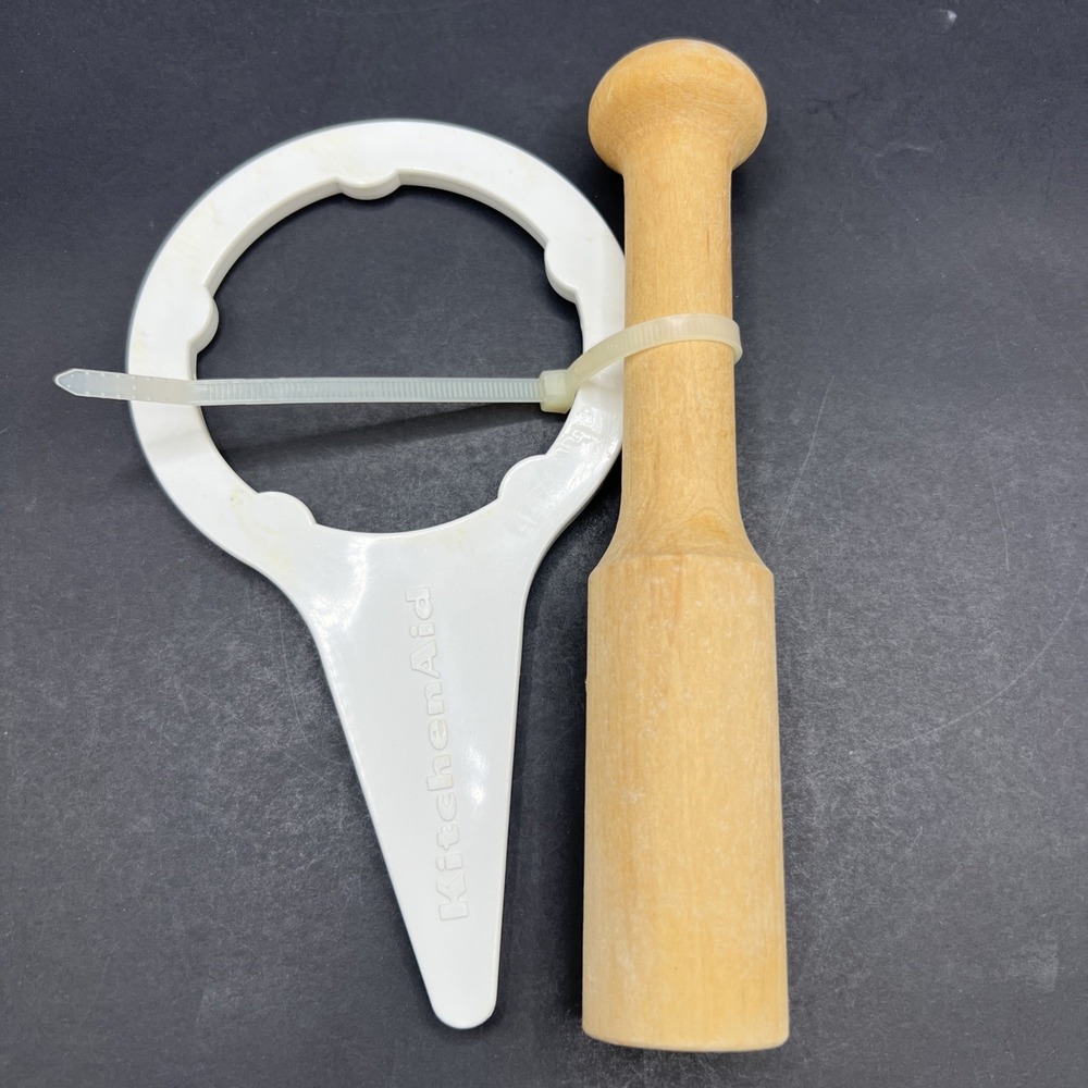 KitchenAid FGA Food Grinder Mixer Replacement Wood Pusher And Cap Wrench OEM